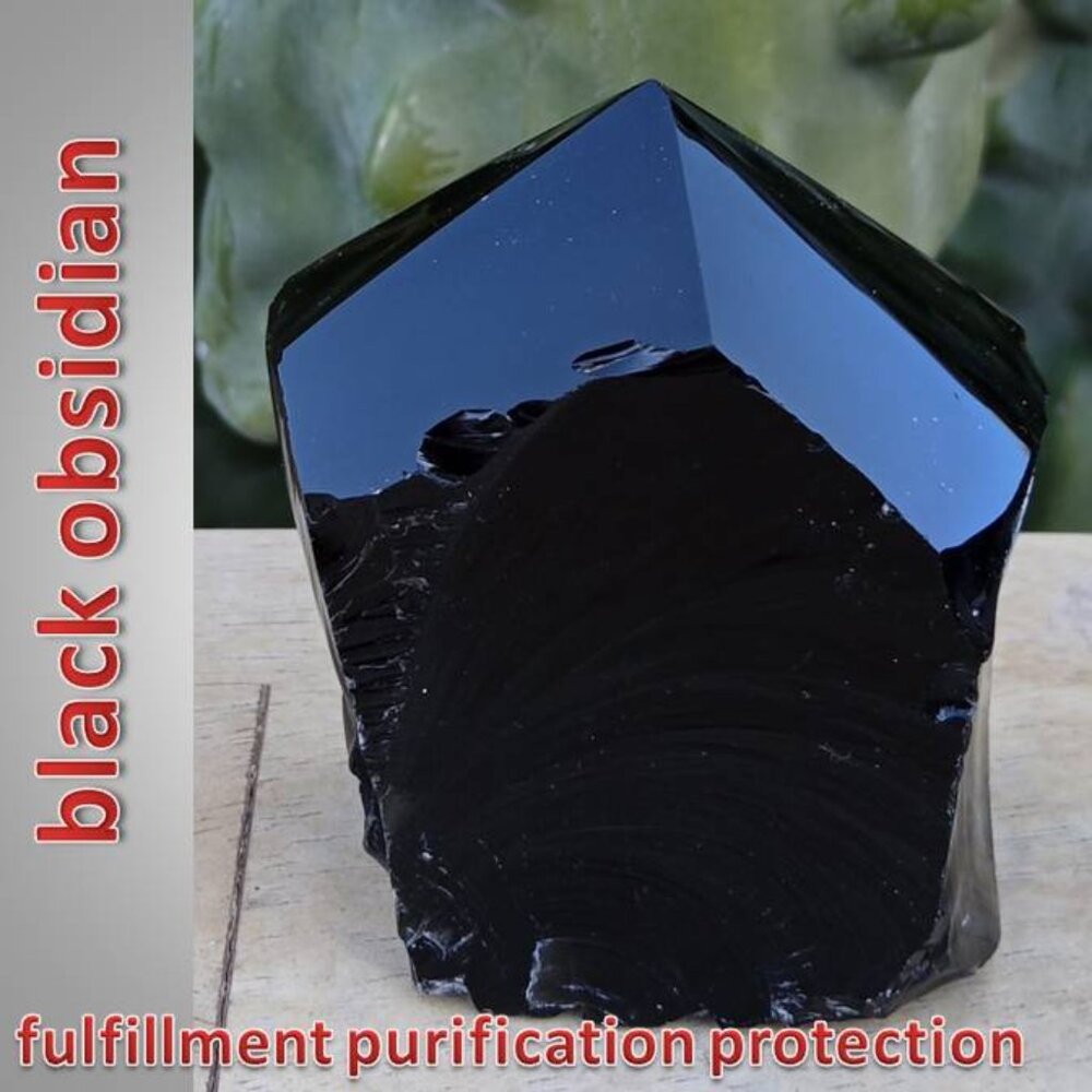 ❤️LAST DAY!   black obsidian POINT : healing : protection transformation 01